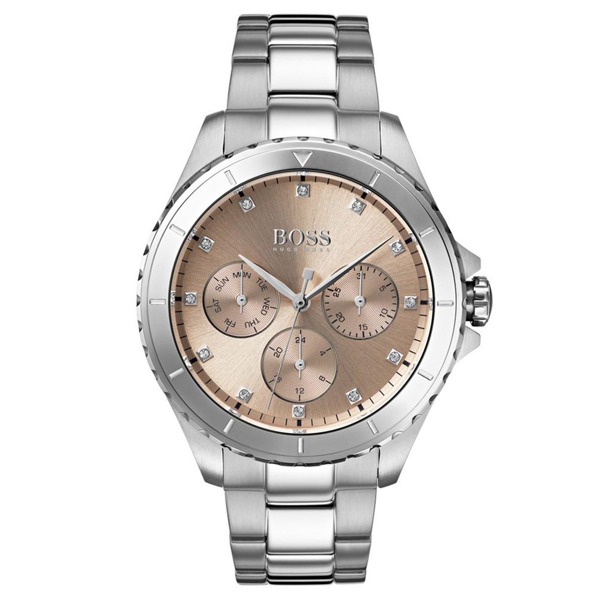 Premiere Silver-Tone Stainless Steel Watch with Rose Gold Di - 1502444